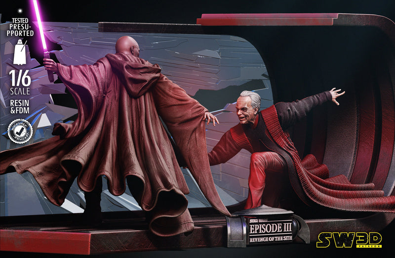 Mace Windu VS Palpatine DIORAMA