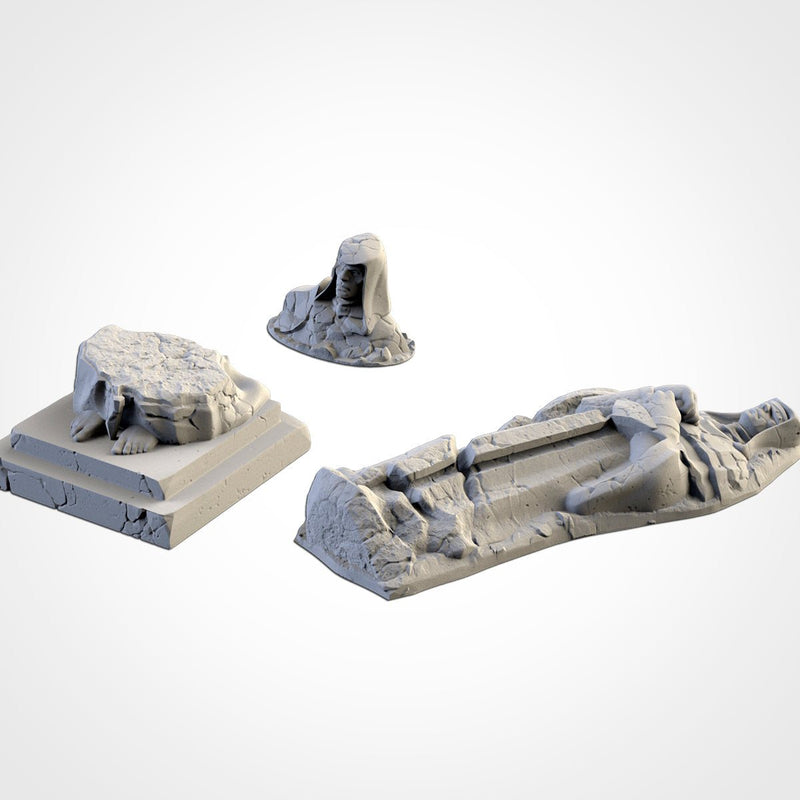 Statues 3D printed terrain view 8