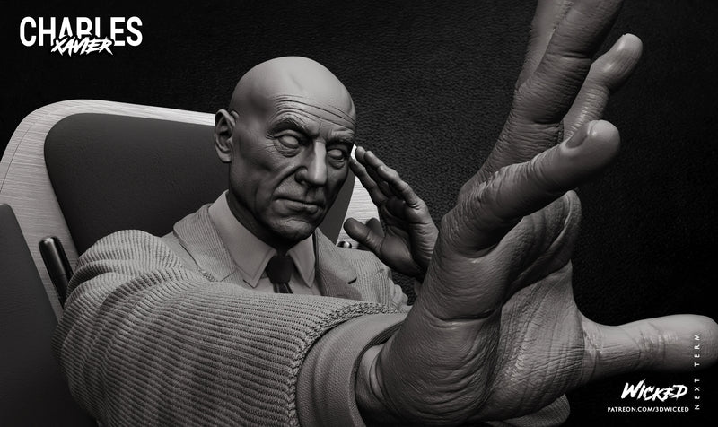 Charles Xavier Sculpture resin statue kit view 8