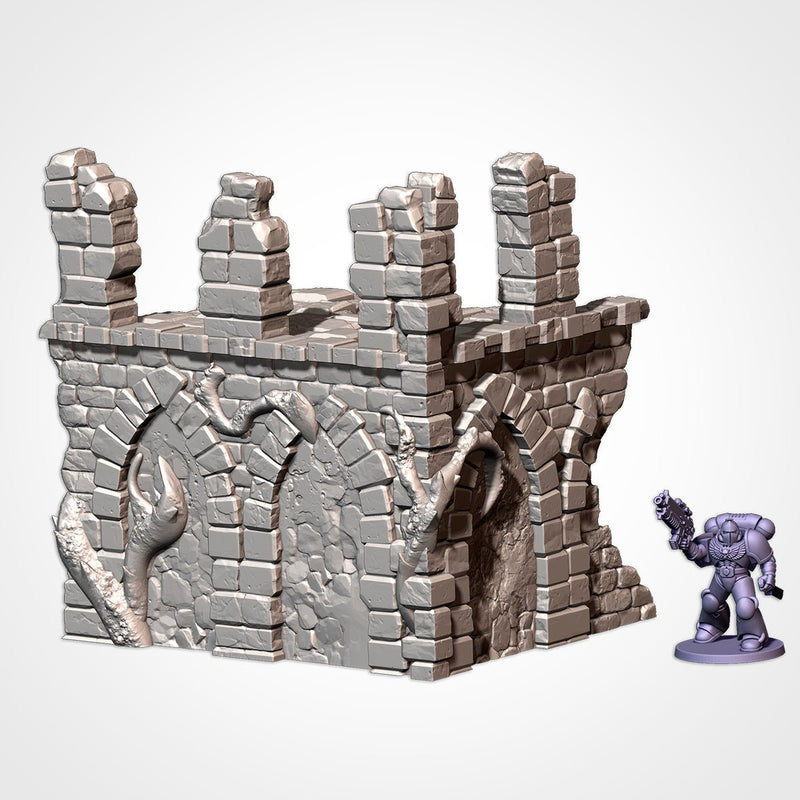 Abandoned Ruins GW 10th 3D printed terrain view 8