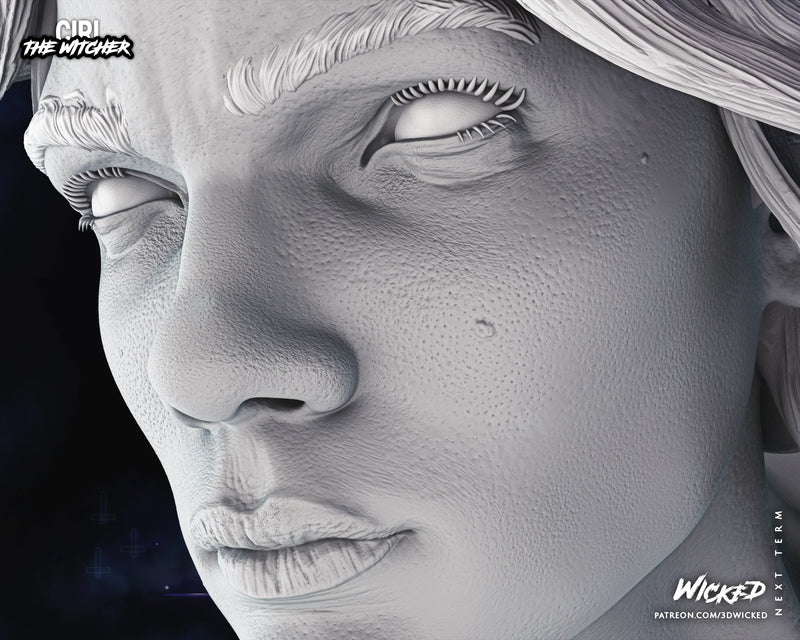 Ciri Sculpture resin statue kit view 8