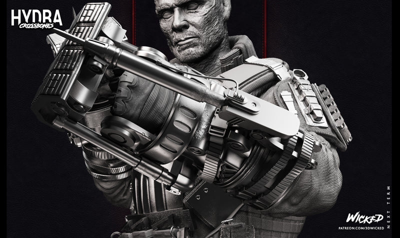 Crossbones Sculpture resin statue kit view 8