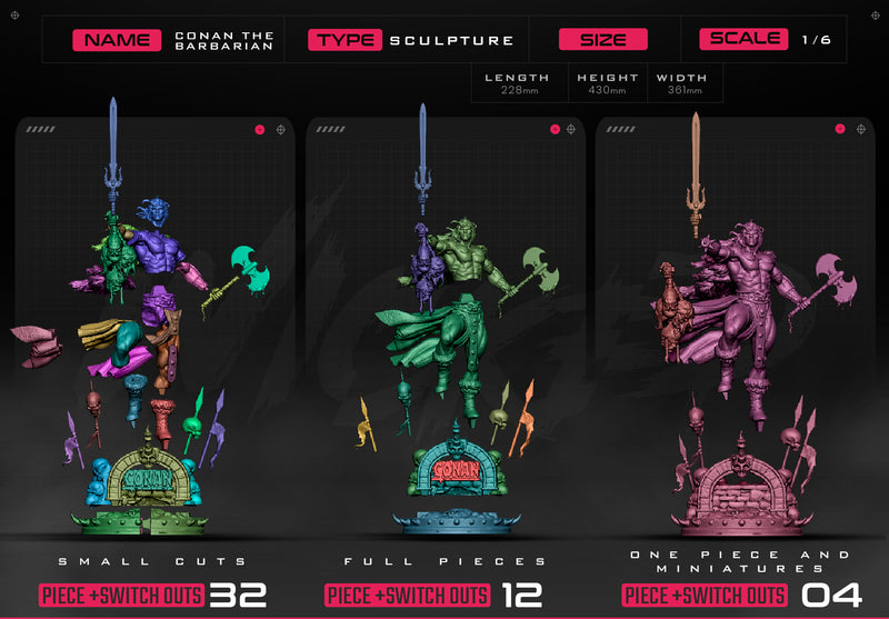 Conan The Barbarian Sculpture resin statue kit view 8