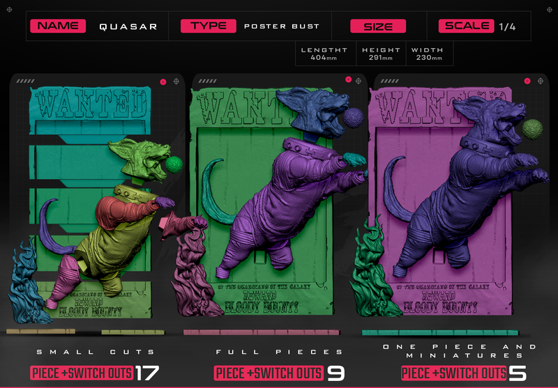 Cosmo Bust Poster resin bust kit view 8