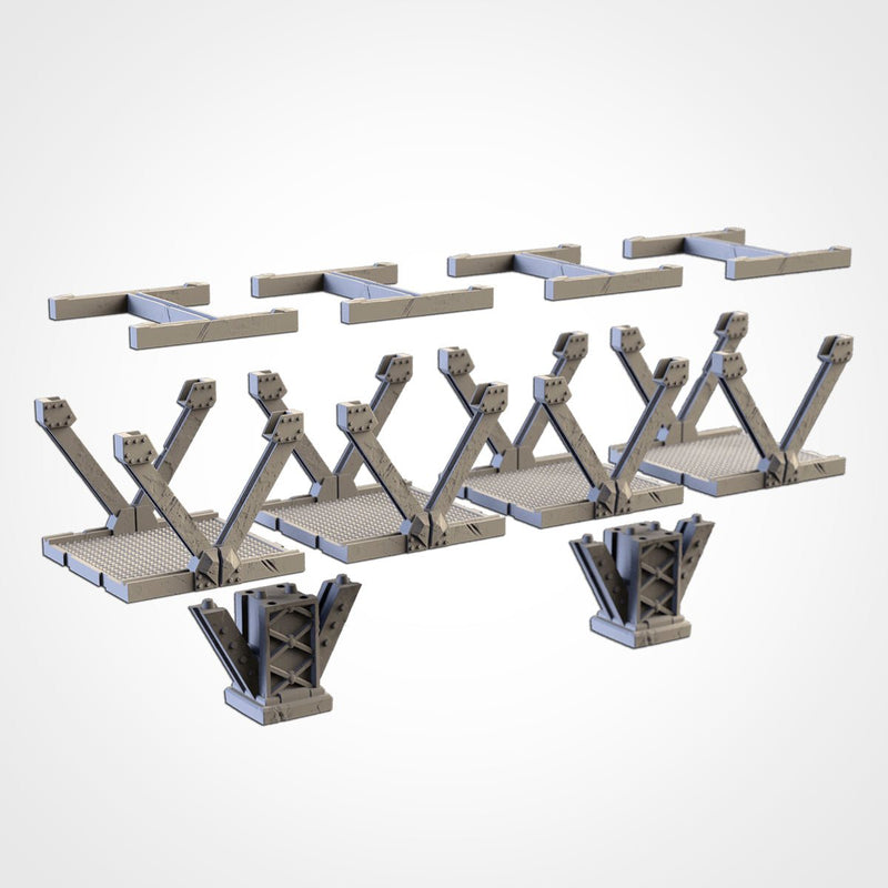 Metallic Bridges 3D printed terrain view 8