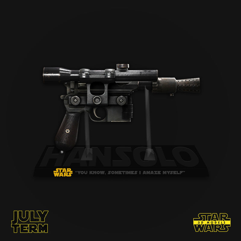 Han Solo Blastech DL-44 Sculpture
