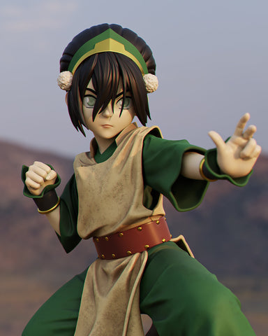Toph Resin Statue - view 1