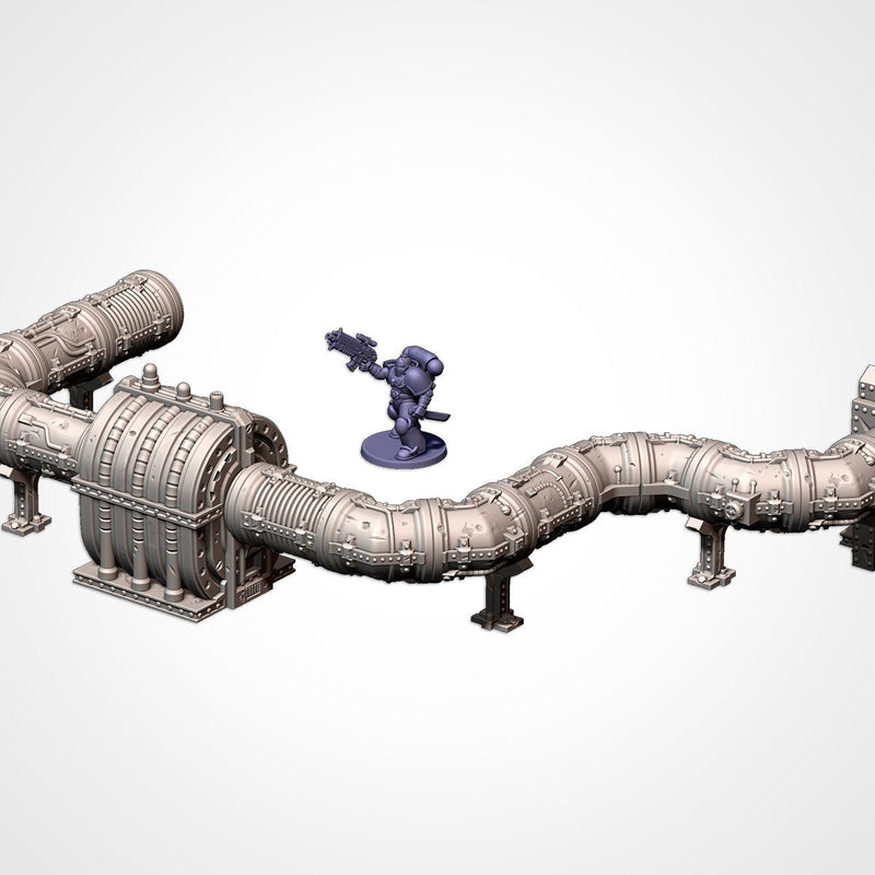 Modular Pipes 3D printed terrain view 9