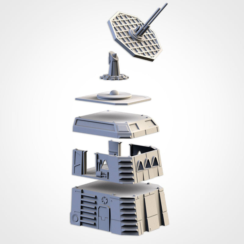 Modular Defense Turrets 3D printed terrain view 9