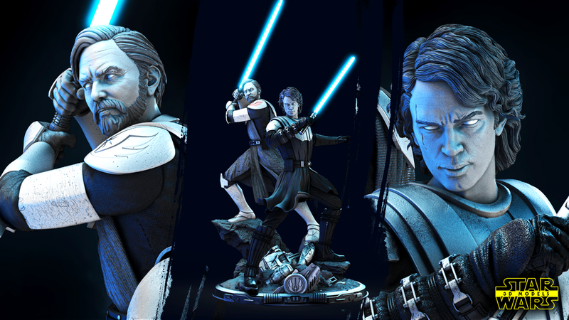 The Anakin and Obi Wan Diorama