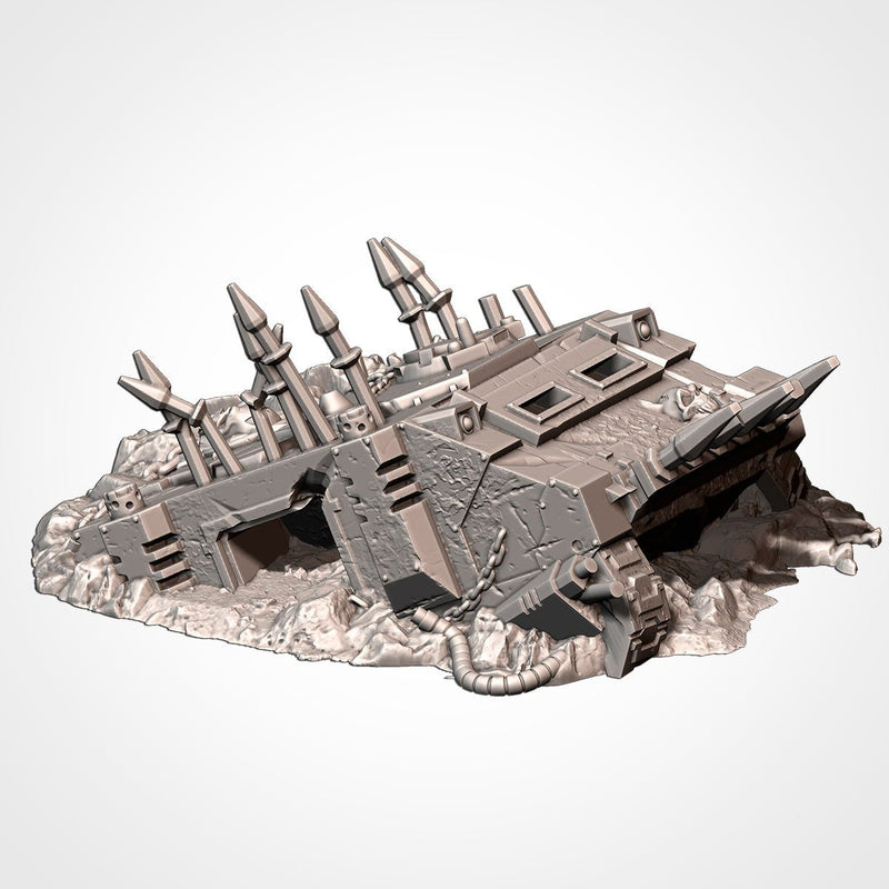 Infernal Tanks Destroyed 3D printed terrain view 9