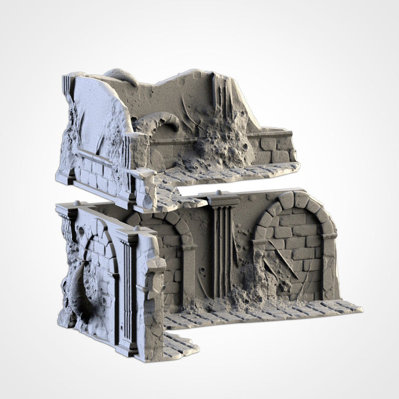 Infected Ruins 3D printed terrain view 9