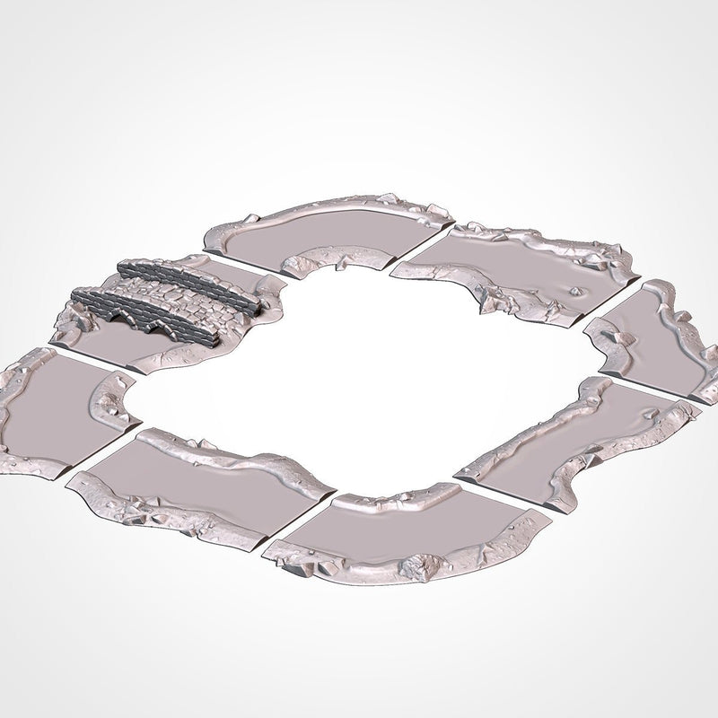 Classic Modular River 3D printed terrain view 9
