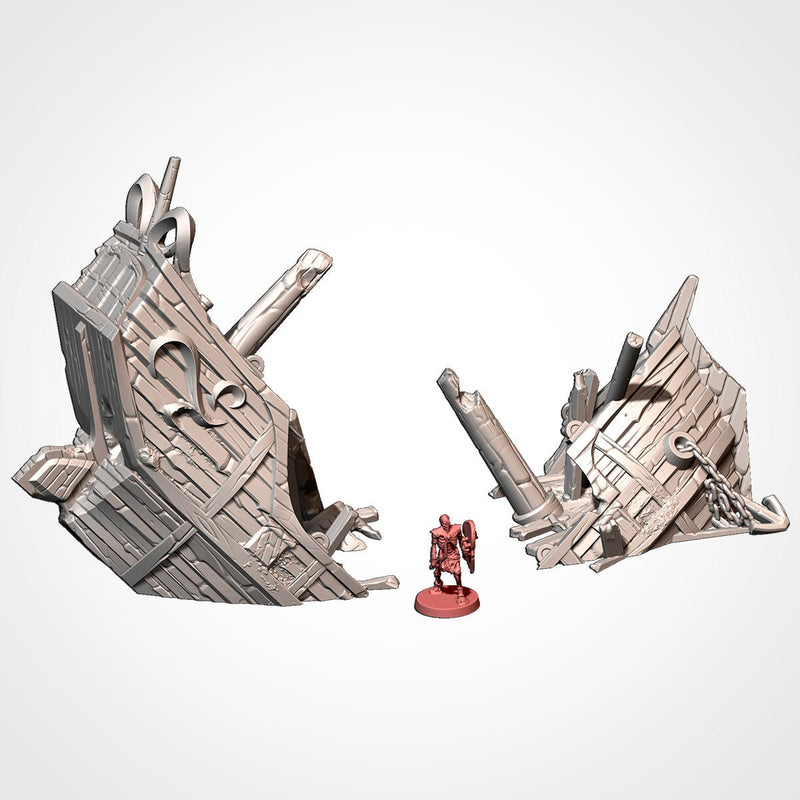Ships Aground 3D printed terrain view 9