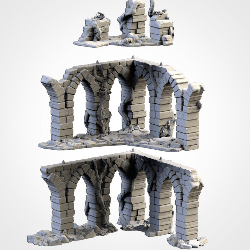 Abandoned City Ruins 3D printed terrain view 9