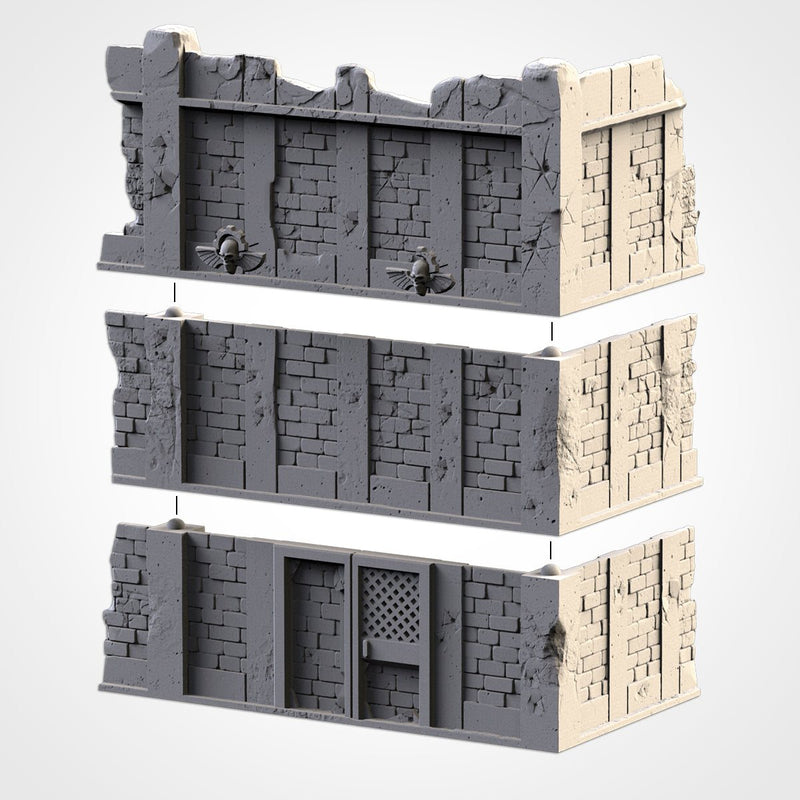 City Ruins WTC Set 01 3D printed terrain view 9