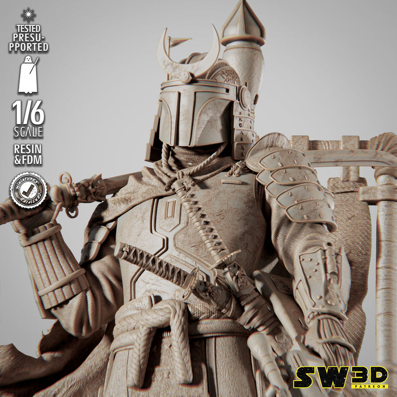 Boba Fett Samurai Sculpture