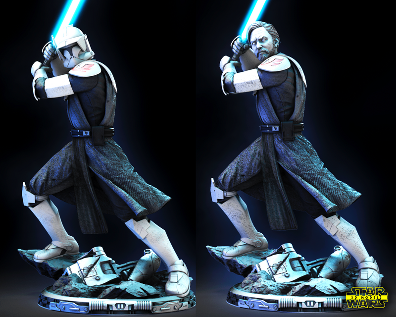 Obi Wan Kenobi (Clone Wars) Sculpture