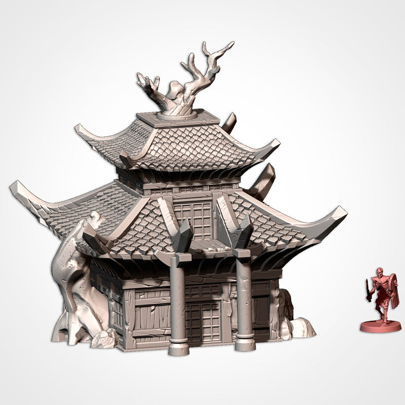 Oriental Buildings 3D printed terrain view 9
