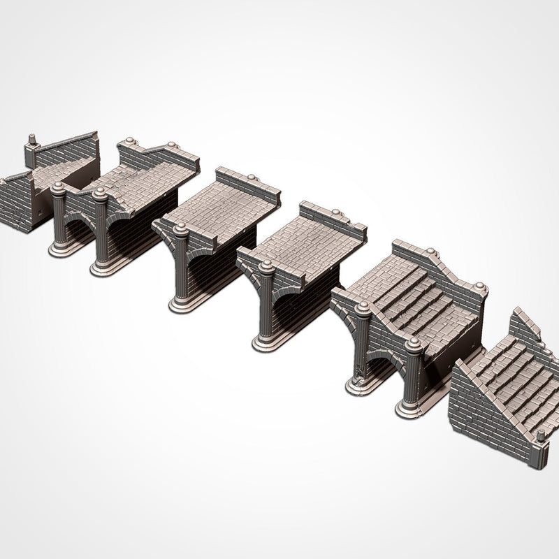 Medieval Bridges 3D printed terrain view 9