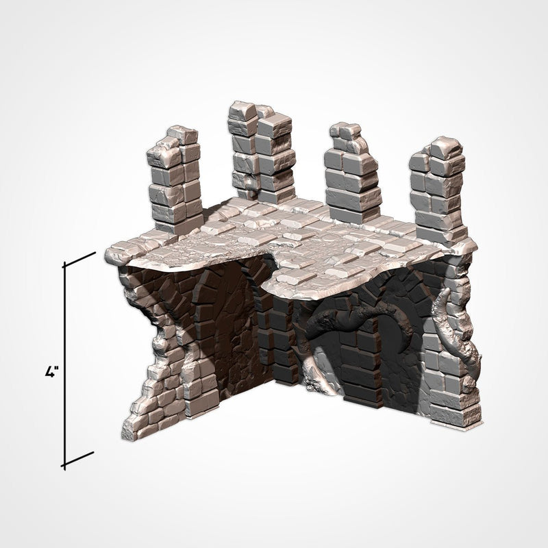 Abandoned Ruins GW 10th 3D printed terrain view 9