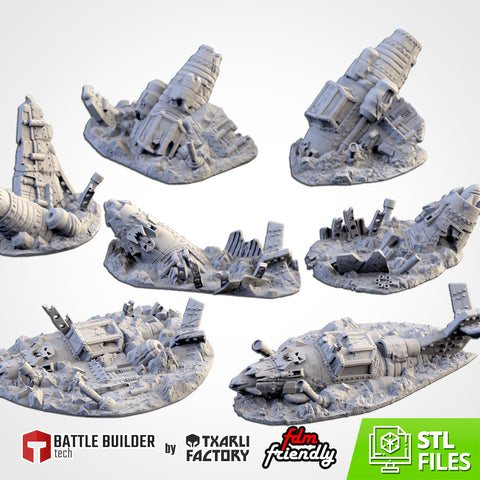 Crashed Planes 3D printed terrain view 9