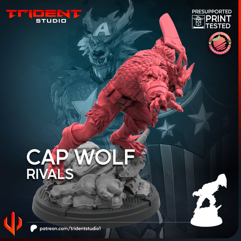 CAP WOLF RIVALS - Marvel MCP-Compatible 40mm Resin Miniature