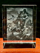 Horus Heresy Angron Crystal Engraving – Warhammer 40K Laser Crystal Display