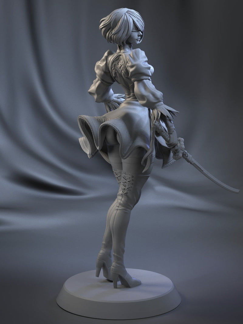 2B Resin Statue - Design 1 - view 2