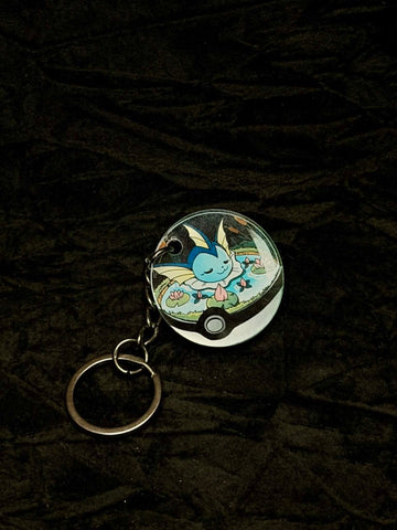 Vaporeon Pokeball Acrylic Keychain