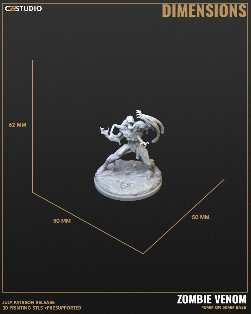 Zombie Venom - Marvel MCP-Compatible Resin Miniature