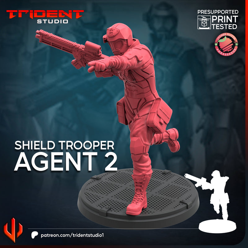 SHIELD TROOPER AGENT - Marvel MCP-Compatible 40mm Resin Miniature