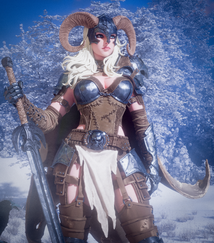Warrior of the North Resin Statue - view 1