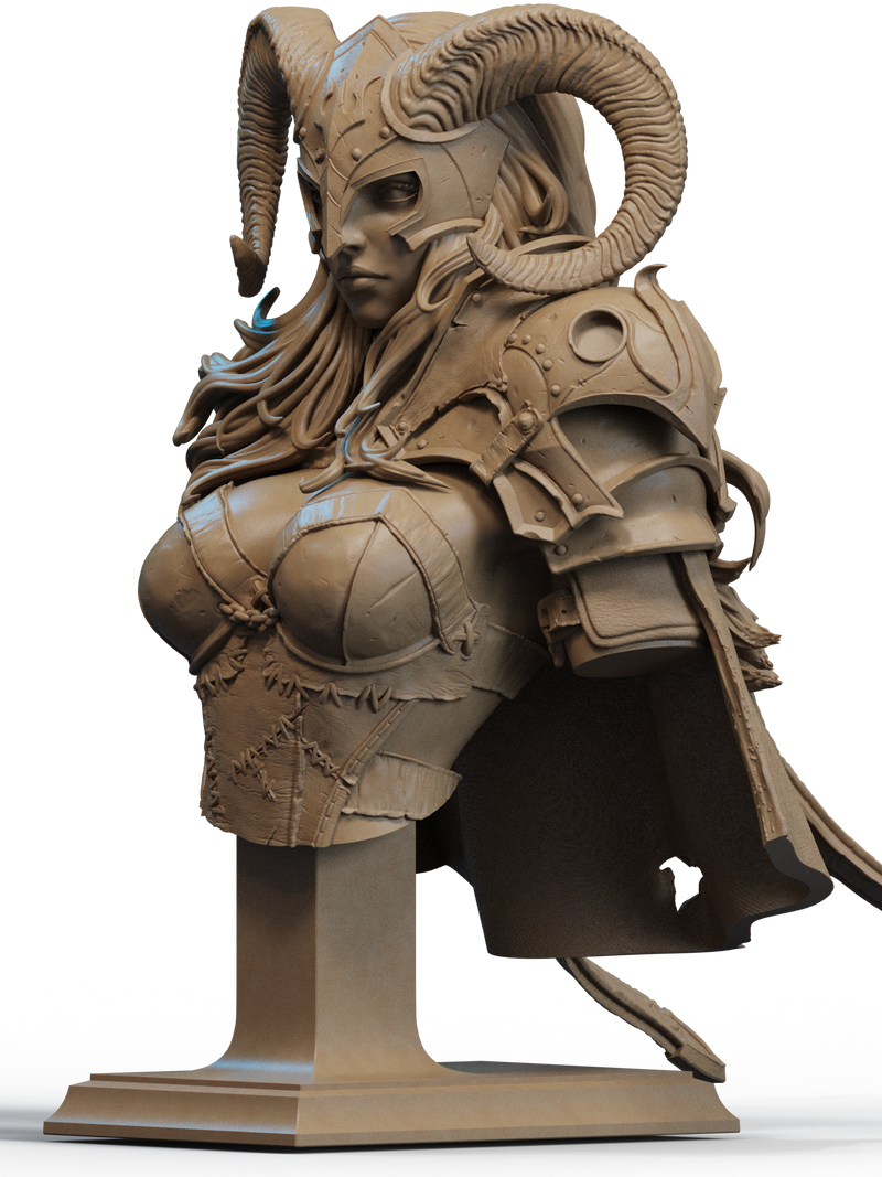 Warrior of the North Resin Bust - view 2