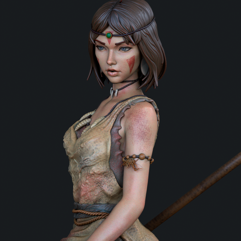 Princess Mononoke Resin Statue - view 7