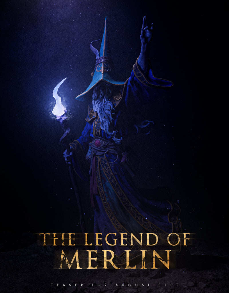Merlin Resin Statue - view 1