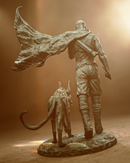 Riddick with Jackal Resin Statue - view 4