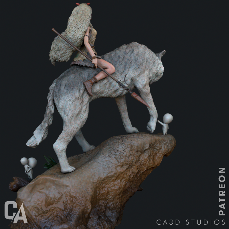 Princess Mononoke Resin Statue - view 6
