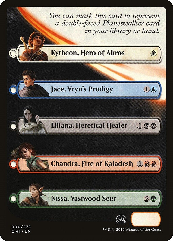 Checklist Card Magic Origins Planeswalker (0) [ORI]