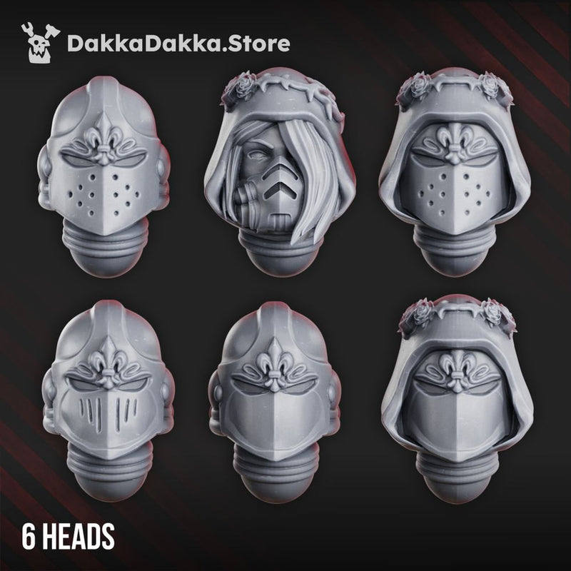 War Sisters Head Bits "Bloody Rose 2" Helmet Set x6 by DakkaDakka - image 3