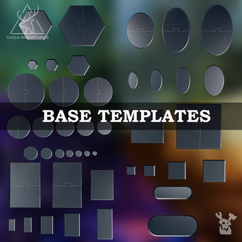 Base Templates x168 - terrain bits for fantasy and sci-fi tabletop games by DakkaDakka - image 1