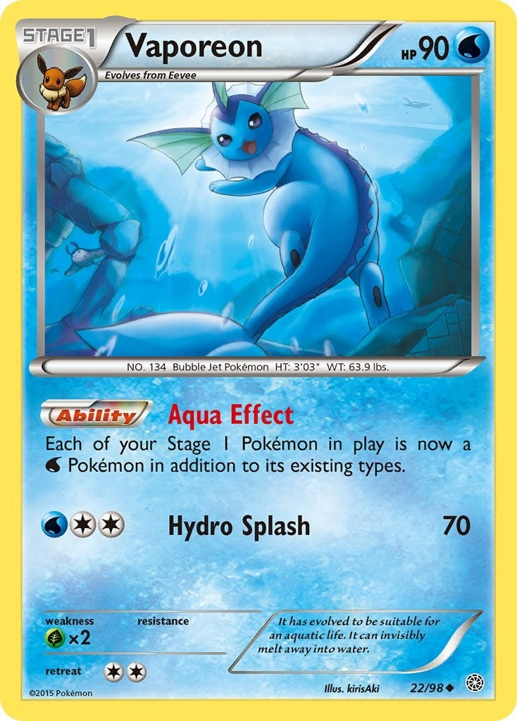 Vaporeon (22/98) [AOR]