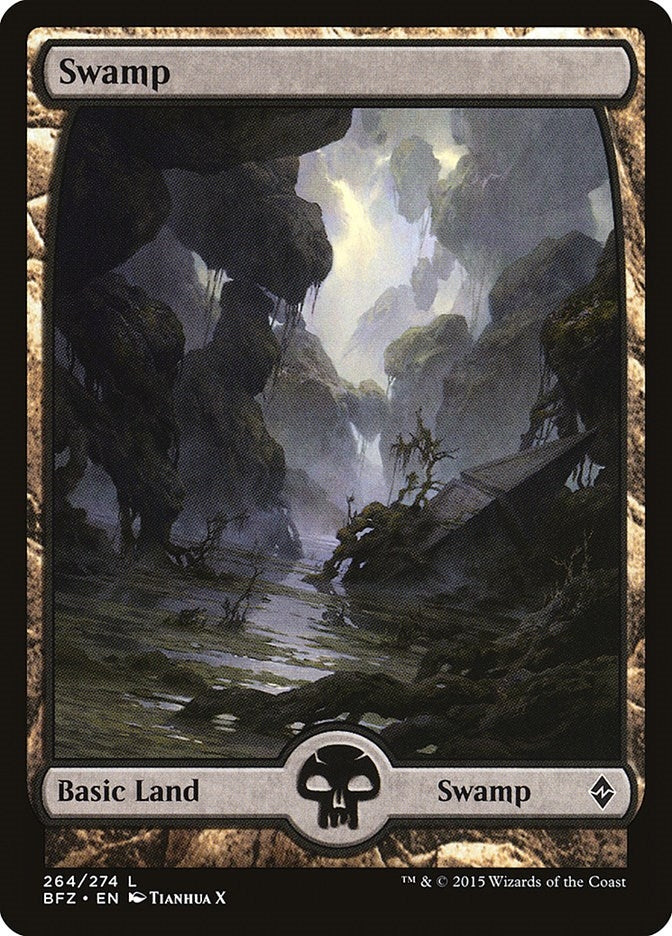 Swamp 264 Full Art (264) [BFZ]