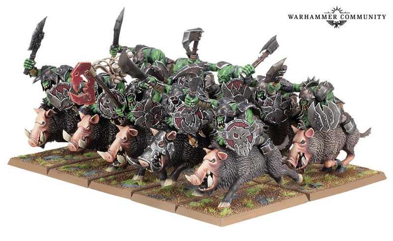 Warhammer Old World: Orc & Goblins - Orc Boar Boyz Mob