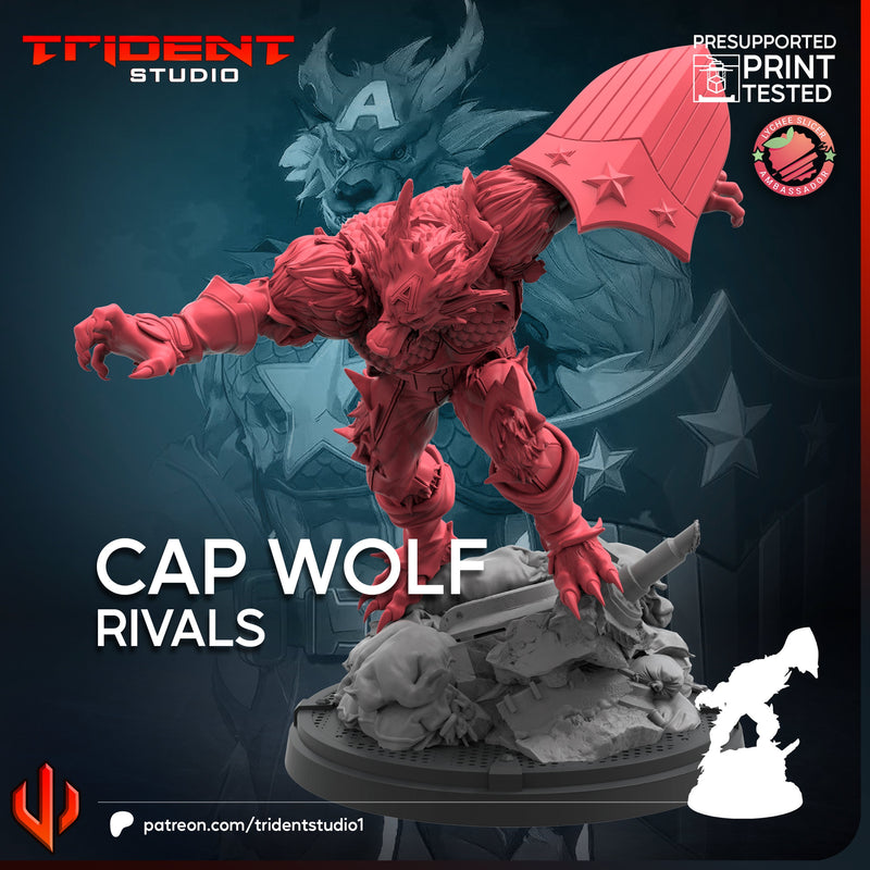 CAP WOLF RIVALS - Marvel MCP-Compatible 40mm Resin Miniature