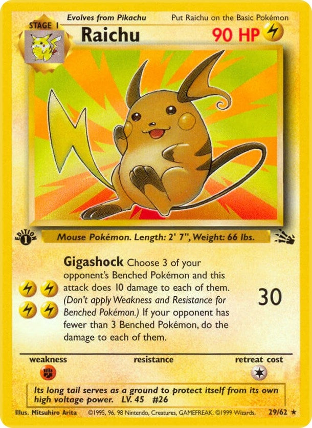 Raichu (29) (29/62) (Fossil)