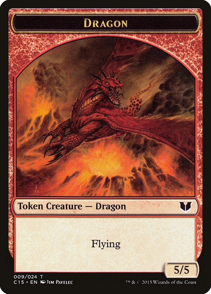 Dragon Dragon Double Sided Token (9 // 9) [C15]