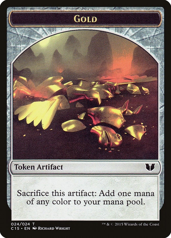 Gold Knight Vigilance Double Sided Token (24 // 5) [C15]