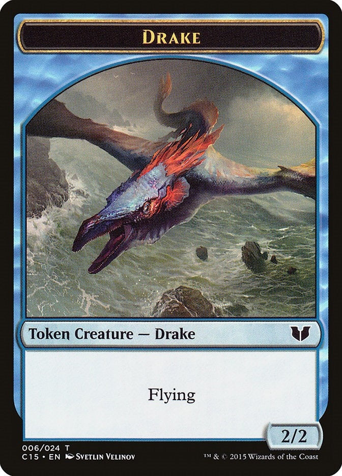 Drake Elemental 020 Double Sided Token (6 // 20) [C15]