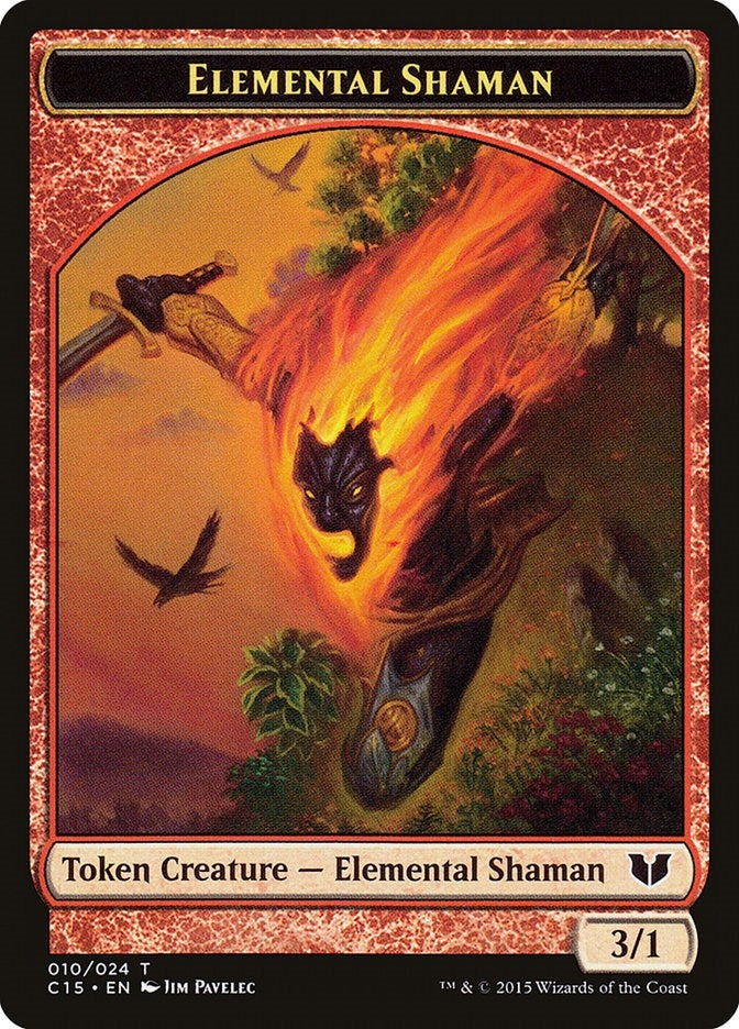 Elemental Shaman Shapeshifter Double Sided Token (10 // 1) [C15]